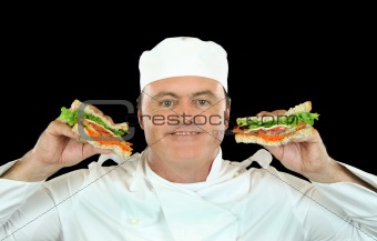 Sandwich Holding Chef
