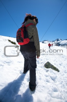 walking on snow avila mountains