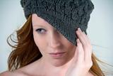 Woman with woolen hat