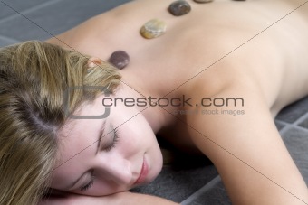 Woman relaxed for a massage and spa