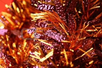 Abstract composition of christmas golden decoration
