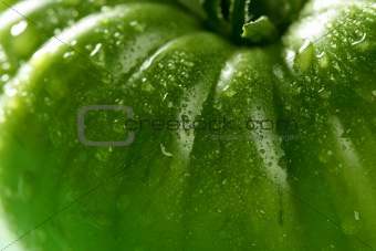 One green tomato