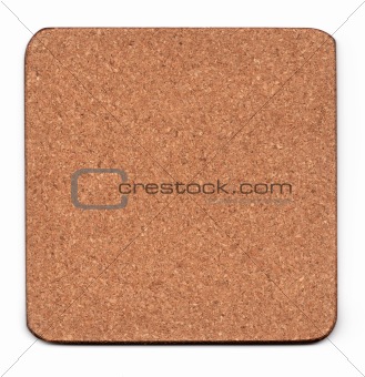 cork mat isolated on white