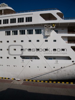 White passenger ship 