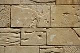 Big rectangle masonry stones on a wall