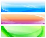 three colorful web abstract banners 2