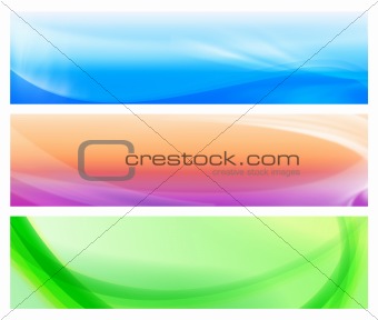 three colorful web abstract banners 2