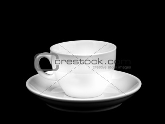 White empty cup isolated