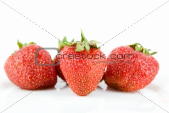 Ripe and fresh strawberries