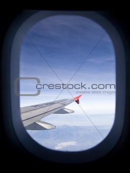 Airplane window
