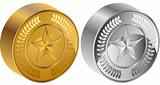 3D Star Coin Medals