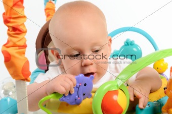 Toddler Playing with Toys