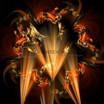 Abstract background. Yellow - orange palette.