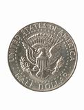 American coin isolated, clipping path.
