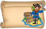 Old scroll with pirate