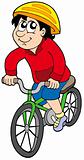 Cartoon cyclist