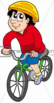 Cartoon cyclist