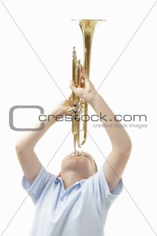 Boy playing Trumpet