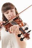 Teenage girl playing Viola