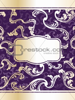 Elegant purple wine label template