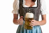 Bavarian Girl with Oktoberfest beer stein