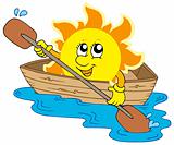 Sun in boat