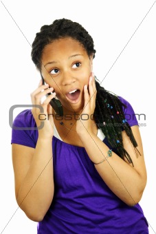 Teen girl with mobile phone