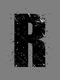 large grunge letter R