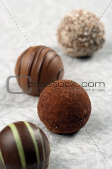 Chocolate truffles and pralines