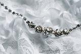 Wedding necklace and garter