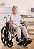 Senior woman sitting in wheelchair