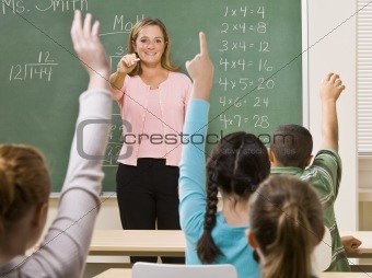 Students answering teacherÕs question