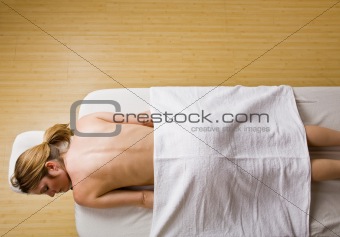 Woman waiting for massage