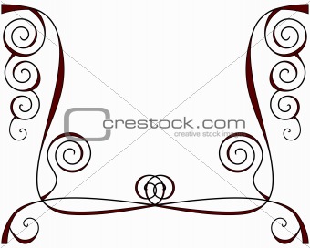Design background with lines and spirals on white