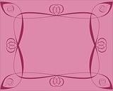 Design background with lines and spirals on pink