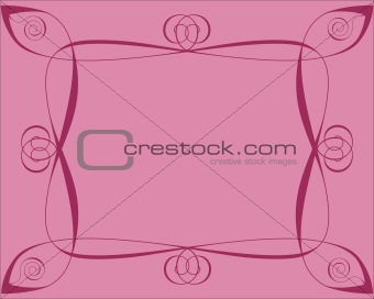 Design background with lines and spirals on pink