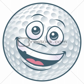 Image 2048227: Cartoon Golf Ball from Crestock Stock Photos