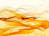 Abstract orange smoke, waves and mesh