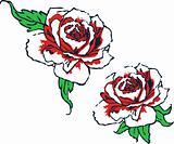 fancy rose tribal design