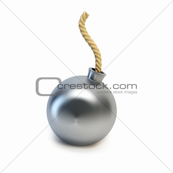 bomb isolated 3d rendering