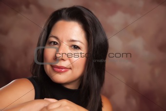 Attractive Hispanic Woman Studio Portrait.