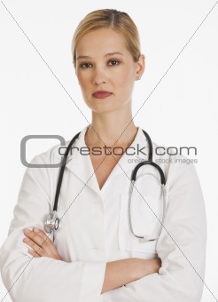 serious female doctor