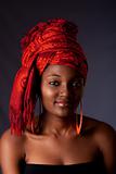 African woman with headwrap