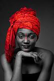 Tribal African woman with headwrap