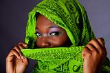African woman with scarf