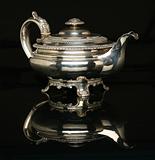 Beautiful silver teapot.