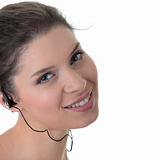 Young fitness woman with sport headphones