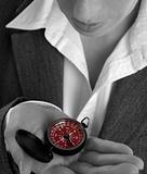 business woman with compass in her hand
