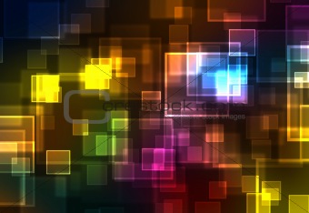 abstract rainbow squares background