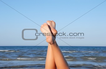 lovely legs on the beach